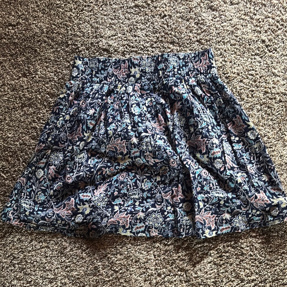 Old Navy Blue and Pink Smocked Skater Skirt